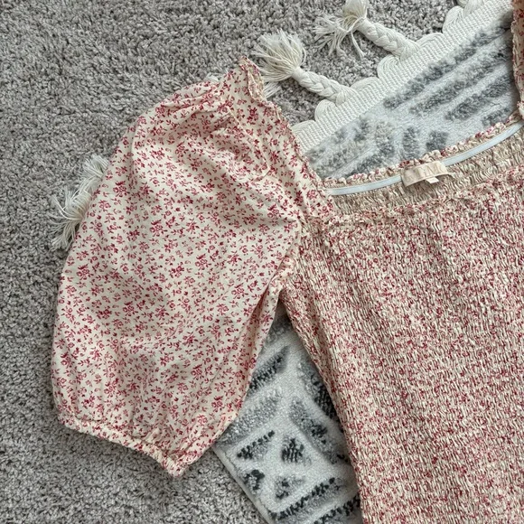 ByTiMo smocked floral puff sleeve dress size M - Picture 5 of 11